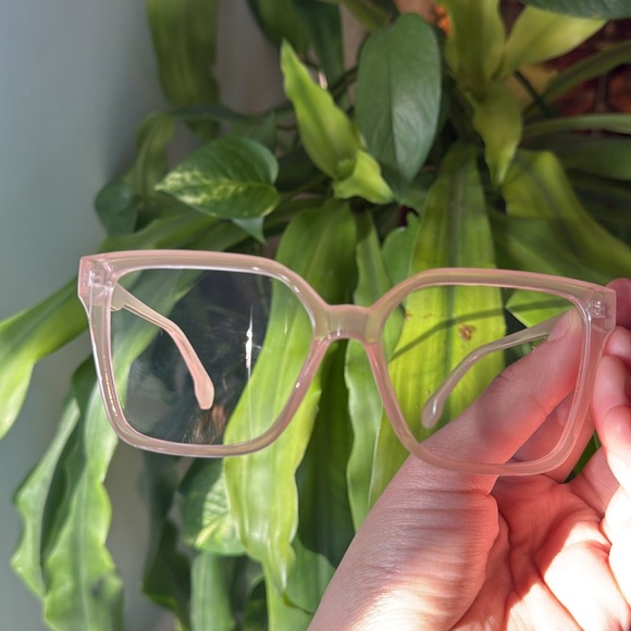 Fashion glasses no prescription glasses fashion stylish pink glasses cute - Picture 7 of 9